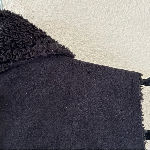 Caslon Women’s Vest Cadigan Large Black Large Teddy Collar Layer Fall Cozy Cabin - Picture 10 of 10